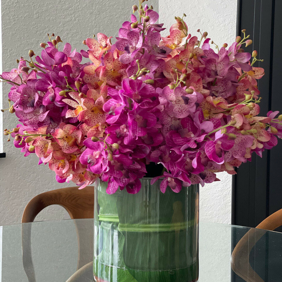 Orchidées Mokara Mixtes dans un Cylindre Rota Grand