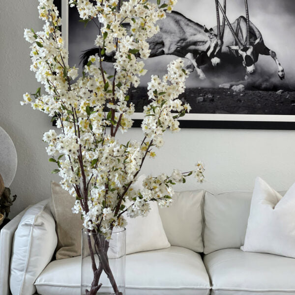 Fleurs de Cerisier dans un Cylindre en Verre de 16″