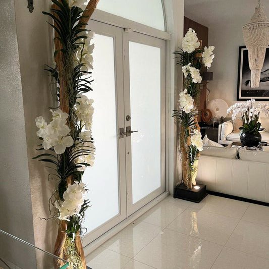 Lampadaire Liana avec Orchidées Vanda
